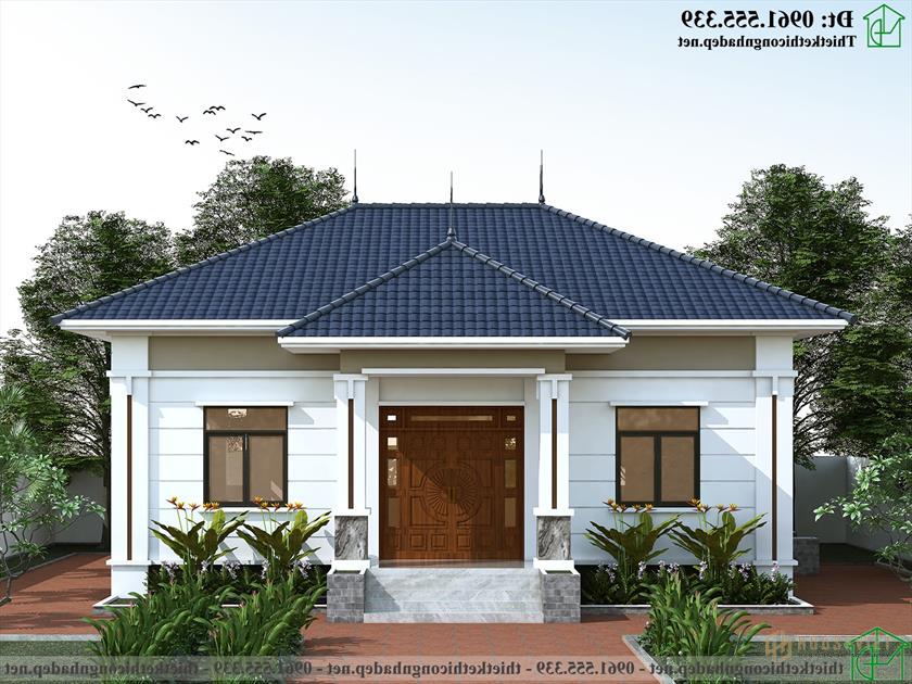 Mẫu nhà cấp 4 mái thái đẹp NDNC4172