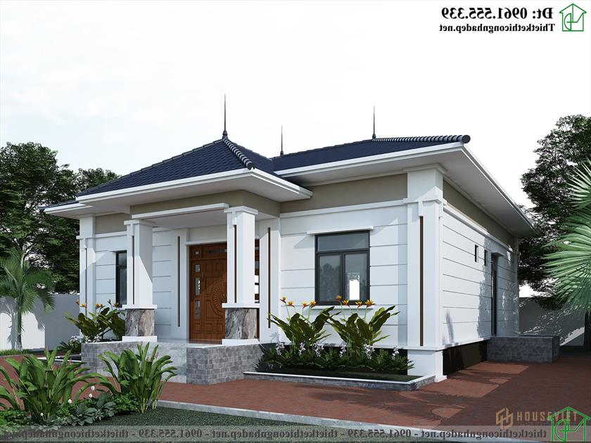 Mẫu nhà cấp 4 mái thái ở Đông Hưng Thái Bình NDNC4172