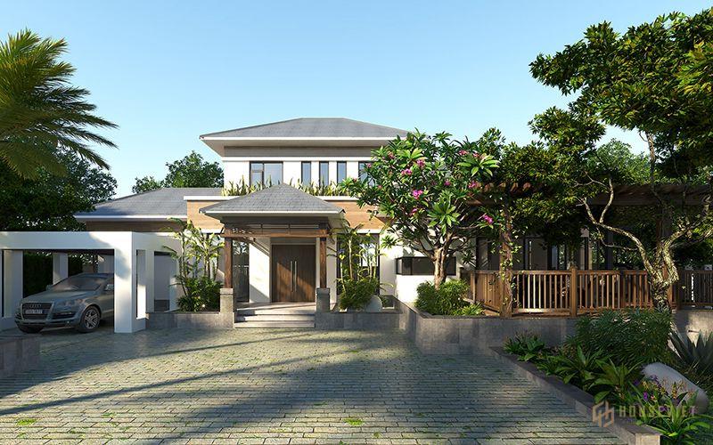 Mẫu biệt thự mini có sân vườn