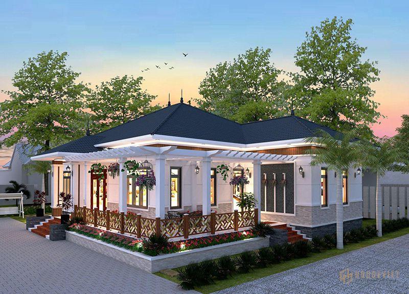 Mẫu biệt thự mini có sân vườn