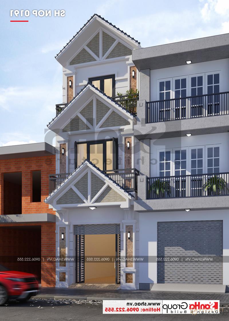 Mẫu nhà ống 3 tầng đẹp kiến ​​trúc tân cổ điển diện tích hơn 72m2 tại Hải Phòng 