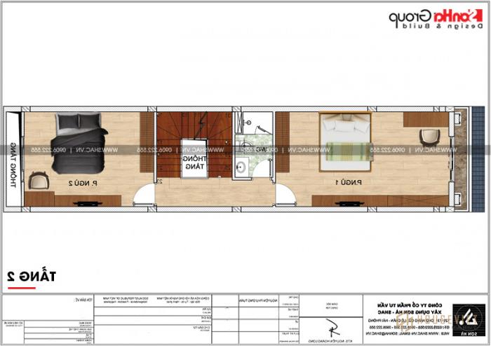 Bản vẽ mặt bằng công năng tầng 1 nhà ống 3 tầng tân cổ điển tại Hải Phòng 