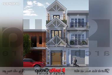 Mẫu nhà ống tân cổ điển 3 tầng diện tích 4,2 × 17,3m tại Hải Phòng - SH NOP 0191