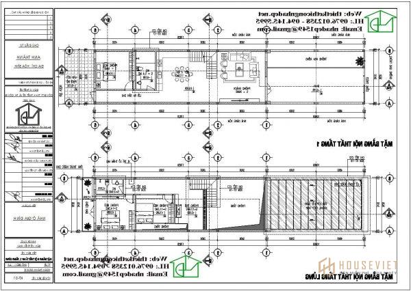 Bản vẽ mặt bằng nhà cấp 4 gác lửng