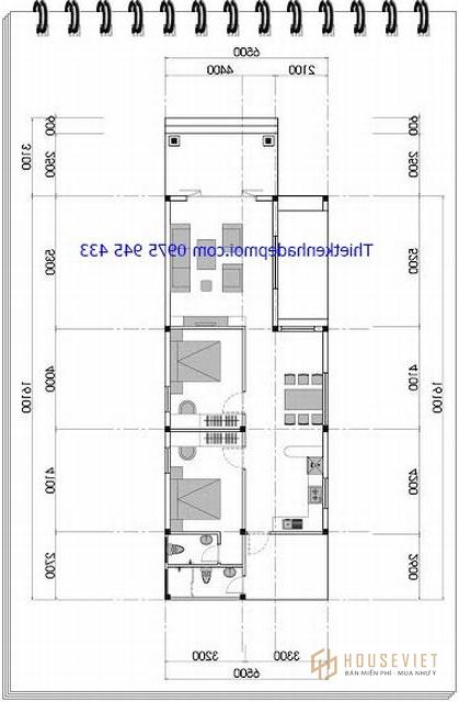 Bản vẽ thiết kế nhà cấp 4 hình chữ L diện tích 100m2 mái thái lợp tôn đẹp