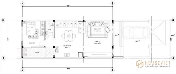 Bảng vẽ nhà cấp 4 có gác lửng đẹp giá rẻ