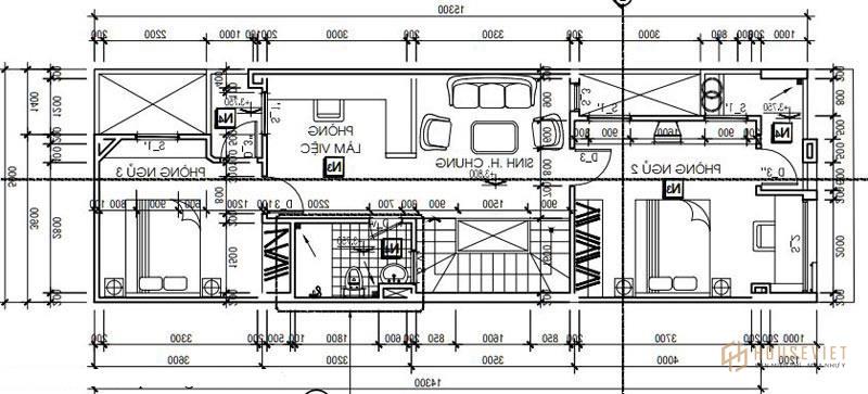 Ví dụ mẫu nhà ống 2 tầng 80m2