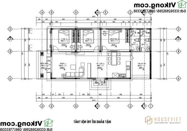 Nội thất mẫu nhà cấp 4 đẹp NC459