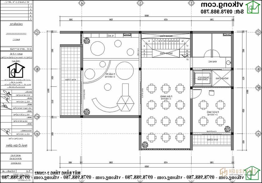 Mẫu Thiết Kế Biệt Thự 3 Tầng Mái Bằng 10x14m Tại Bắc Ninh Bt3t021