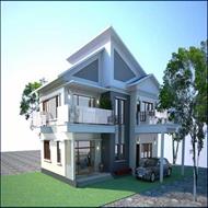 Mẫu nhà 2 tầng 100m2 giá rẻ kiến trúc hiện đại 2022