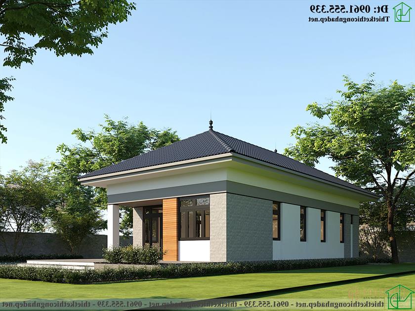 Mẫu nhà cấp 4 mái thái đẹp NDNC4173