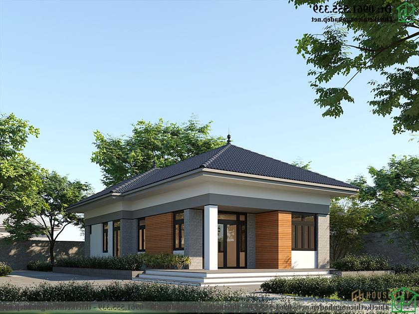 Nhà cấp 4 mái thái 2 phòng ngủ 1 phòng thờ 7x14m NDNC4173