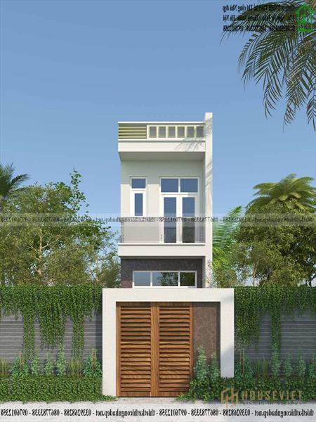 Tư vấn thiết kế nhà phố 2 tầng 3x11m 2 phòng ngủ diện tích 70m2 NDNP2T18