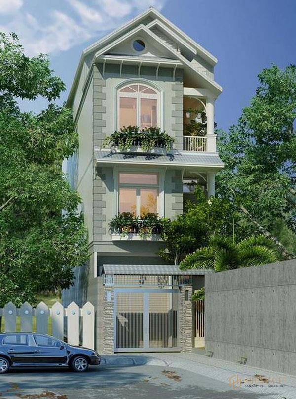 Mẫu nhà 3 gian mái thái tạo nên vẻ đẹp nguy nga, lộng lẫy.