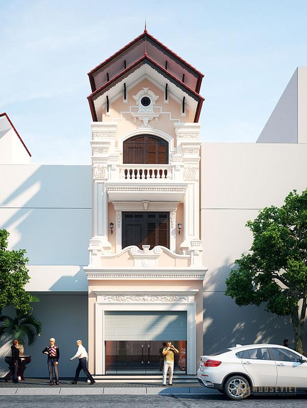 Kinh phí xây nhà 3 tầng hiện đại kết hợp kiến ​​trúc tân cổ điển được cho là vừa phải