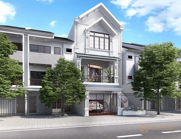 Nhà mái thái yêu cầu bố trí mái hài hòa với màu sơn bên ngoài.