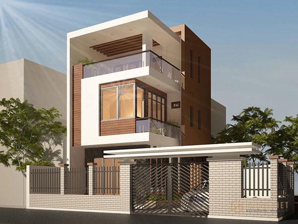 Kiến trúc mới lạ của mẫu nhà 3 tầng tạo nên một môi trường sống tiện nghi và độc đáo