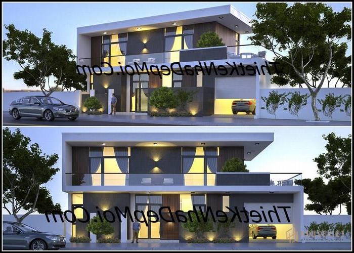 Mẫu nhà ngang 2 tầng đẹp nhất