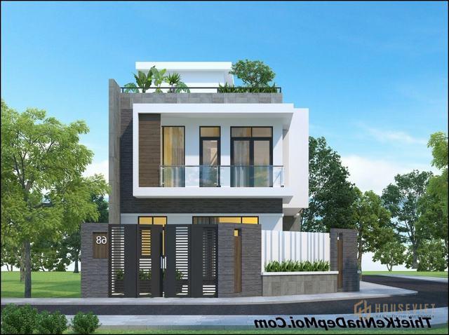 Mẫu nhà phố mặt tiền 8m 2 tầng