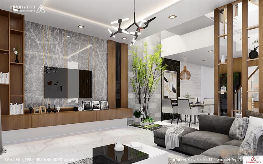 Thiết kế phòng khách trẻ trung, hiện đại