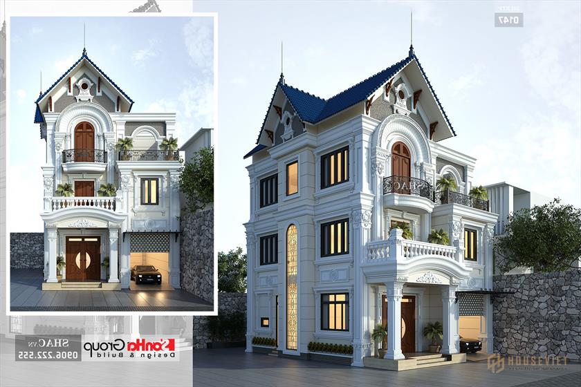 Nhà phố 3 tầng mặt tiền 12m rộng 180m2 - SH BTP 0147 1 Biệt thự 3 tầng mặt tiền 12m rộng 180m2