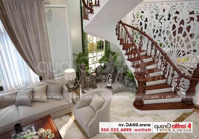 Nhà phố 3 tầng mặt tiền 12m rộng 180m2 - SH BTP 0147 14 Mẫu phòng khách đẹp phong cách tân cổ điển cho biệt thự 3 tầng