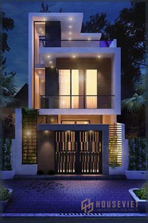 Mẫu nhà ống có tum sang trọng và hiện đại