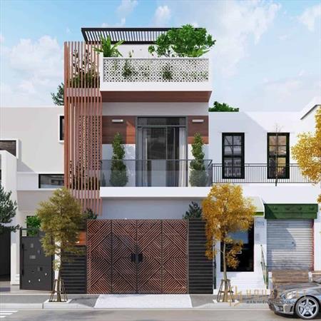 Mẫu nhà ống có tum nhỏ thông thoáng  Mẫu nhà ống có tum nhỏ thông thoáng