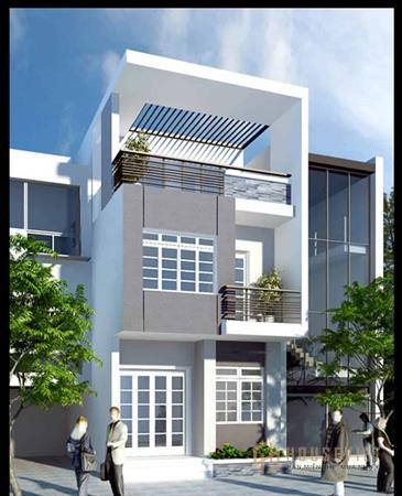 Thiết kế hiện đại của mẫu nhà ống 500 triệu bản vẽ thiết kế nhà ống 2 tầng 1 tum