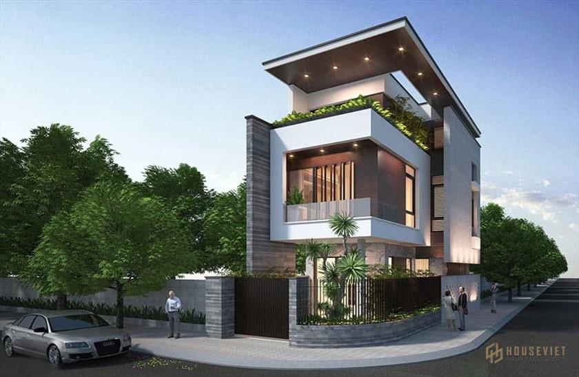 bản vẽ thiết kế nhà ống 2 tầng 1 tum