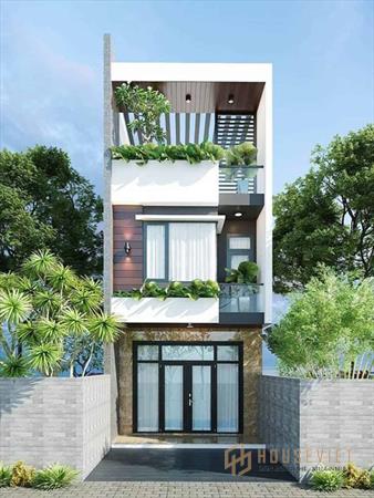 bản vẽ thiết kế nhà ống 2 tầng 1 tum