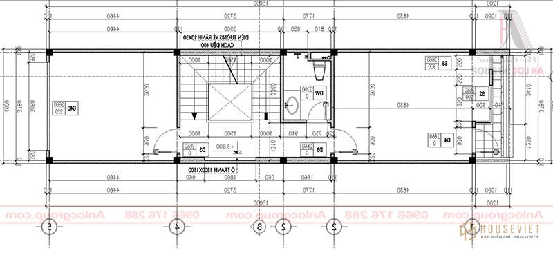 Kết cấu mặt bằng nhà phố được phân chia tỉ mỉ và chi tiết