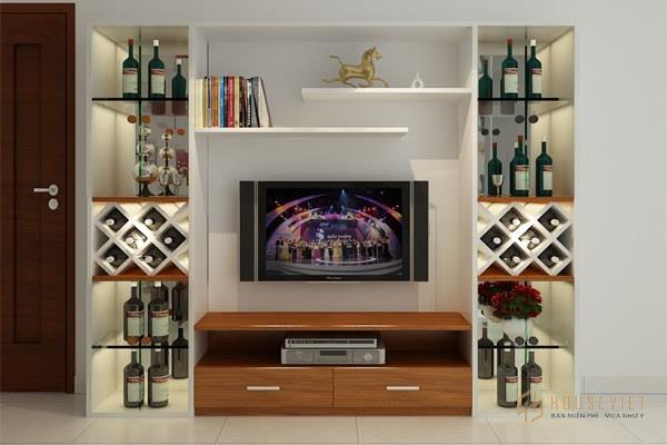 tủ âm tường có cửa kính