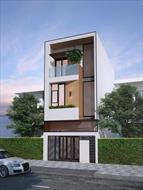 Tư vấn thiết kế nhà ống 3 tầng 3 × 15 m có mặt tiền hẹp nổi bật giữa phố