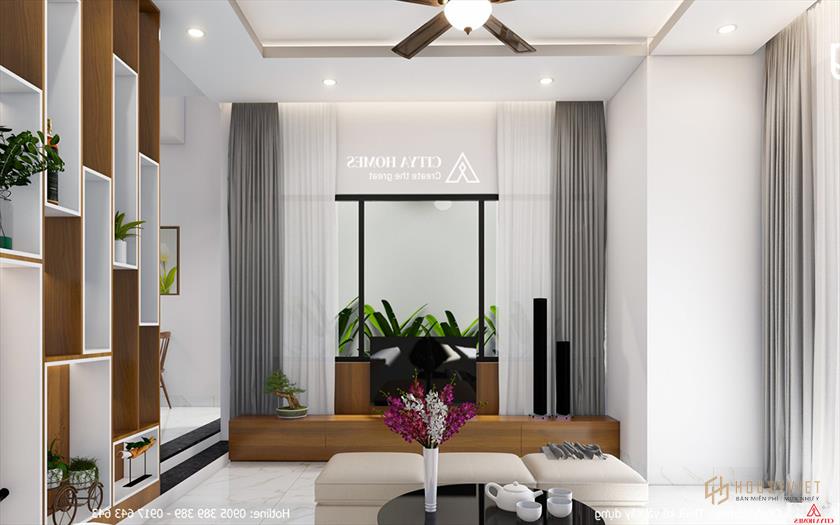 Phòng khách đơn giản và thanh lịch