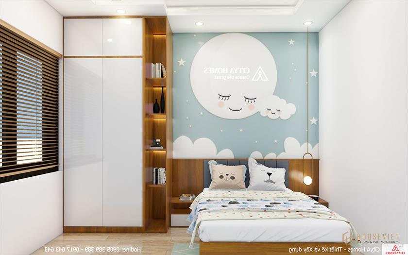 Mẫu thiết kế phòng ngủ cho bé gái dễ thương