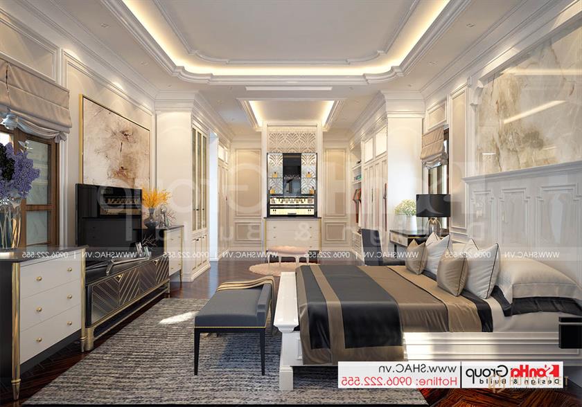 Biệt thự tân cổ điển 3 tầng rộng 300m2 có gara sân cổng đẹp – SH BTP 0162 25 Không gian nội thất phòng thay đồ VIP biệt thự tân cổ điển sang trọng