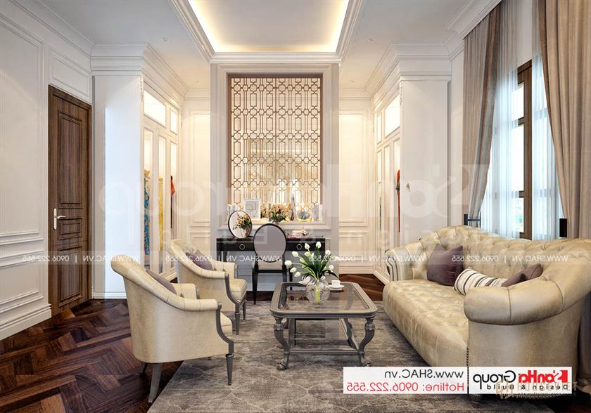 Biệt thự tân cổ điển 3 tầng rộng 300m2 có gara sân cổng đẹp – SH BTP 0162 32 Nội thất không gian thay đồ trong phòng ngủ hiện đại