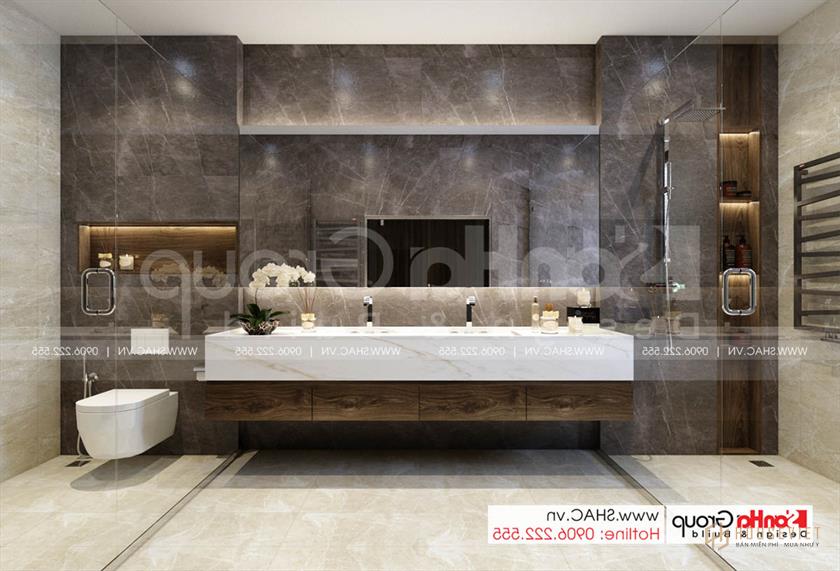 Biệt thự tân cổ điển 3 tầng rộng 300m2 có gara sân cổng đẹp – SH BTP 0162 42 Phòng tắm tiện ích biệt thự tân cổ điển tại Hà Nội