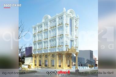 Mẫu thiết kế khách sạn 3 sao tân cổ điển 9 tầng tại Phú Quốc - SH KS 0068
