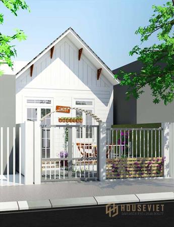 Mẫu nhà ống nhỏ xinh bao phủ một màu trắng tinh khôi