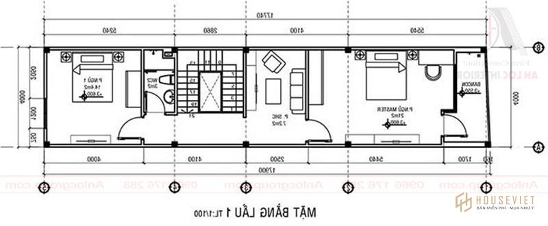 Không gian được bố trí hài hòa với diện tích của ngôi nhà
