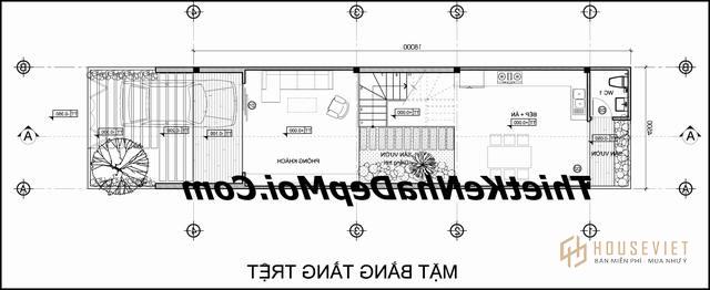 Nhà đẹp cấp 3, 1 MT, MT 4,5m.