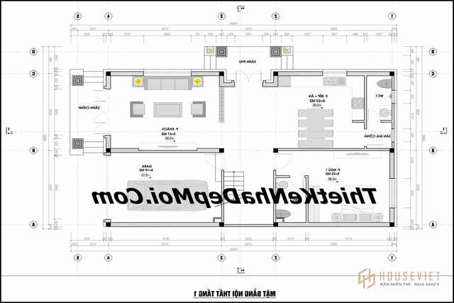 Mẫu thiết kế biệt thự 3 tầng mái thái 8x17