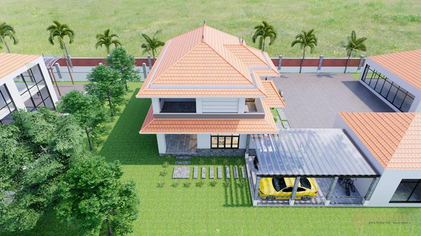 Découvrez la beauté traditionnelle dans le look moderne de la villa au toit de tuiles