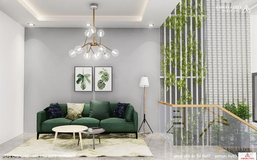 Những mảng xanh được đưa vào nhà một cách khéo léo