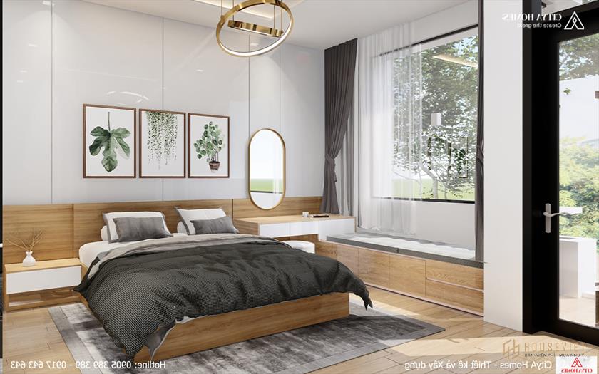 Các góc nội thất trong phòng được thiết kế bo tròn tạo cảm giác mềm mại.