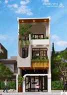 Mẫu nhà 3 tầng không gian Xanh - Khách Anh Trường Linh ở Quảng Trị