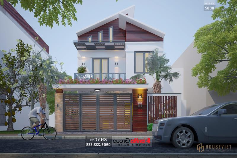 Không gian tiện nghi trong biệt thự hiện đại 2 tầng 92m2 – SH BTD 0082 1 Biệt thự 2 tầng diện tích 90m2 tiện nghi, hiện đại