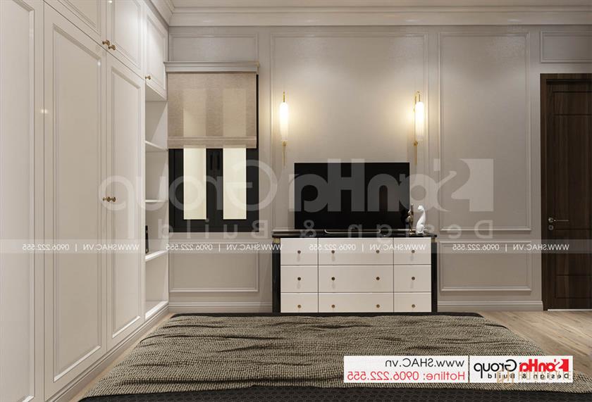 Không gian tiện nghi trong biệt thự hiện đại 2 tầng 92m2 – SH BTD 0082 16 Nội thất cao cấp trong phòng ngủ sang trọng biệt thự đẹp từng tiểu tiết